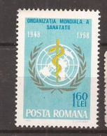 LP 672 Romania -1968- ORGANIZATIA MONDIALA A SANATATII, Nestampilat - Otros & Sin Clasificación