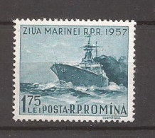 LP 435 Romania -1957- ZIUA MARINE, Nestampilat - Sonstige & Ohne Zuordnung