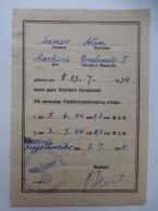 Certificat De Vaccination Diphtherie,  Markirch Rappoltsweiler 1944, WK2 - Historische Dokumente