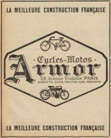 Moto & Biciclette ARMOR - Pubblicità D'epoca - 1920 Old Advertising - Advertising