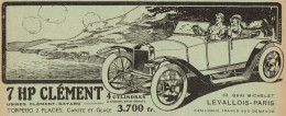 Automobile Clément Bayard 7 HP - Pubblicità D'epoca - 1914 Old Advertising - Advertising