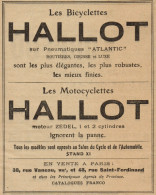 HALLOT Motocyclettes Et Bicyclettes - Pubblicità D'epoca - 1906 Old Advert - Advertising