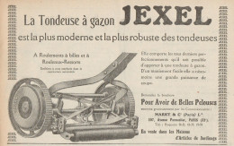 Tondeuse à Gazon JEXEL - Pubblicità D'epoca - 1926 Old Advertising - Advertising