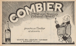 Délicieuse Liqueur COMBIER - Pubblicità D'epoca - 1926 Old Advertising - Advertising