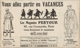 Magasins PASTEUR - La Pélerine Du Touriste - Pubblicità D'epoca - 1926 Ad - Advertising