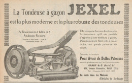 Tondeuse à Gazon JEXEL - Pubblicità D'epoca - 1926 Old Advertising - Advertising