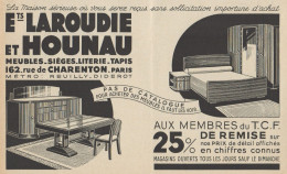 Meubles LAROUDIE Et HOUNAU - Pubblicità D'epoca - 1938 Old Advertising - Advertising