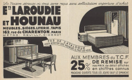 Meubles LAROUDIE Et HOUNAU - Pubblicità D'epoca - 1938 Old Advertising - Advertising