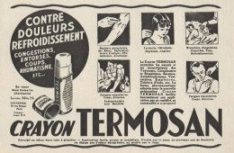 Crayon TERMOSAN - Pubblicità D'epoca - 1938 Old Advertising - Advertising