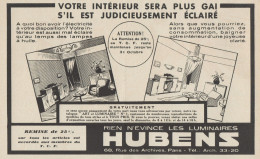 Luminaires HUBENS - Pubblicità D'epoca - 1936 Old Advertising - Advertising