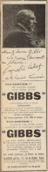 GIBBS Savon Spécial Pour La Barbe - Pubblicità D'epoca - 1907 Old Advert - Advertising