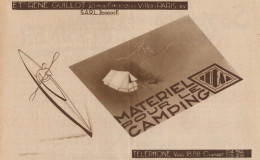 Materiel Pour Le Camping R. GUILLOT - Pubblicità D'epoca - 1931 Old Advert - Werbung