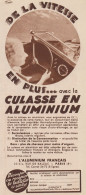 La Culasse En Aluminium - Pubblicità D'epoca - 1935 Old Advertising - Publicités