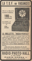 La Mallette RADIO-PERFECT - Pubblicità D'epoca - 1928 Old Advertising - Publicités