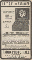 La Mallette RADIO-PERFECT - Pubblicità D'epoca - 1928 Old Advertising - Publicités