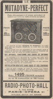 Le MUTADYNE-PERFECT - Radio Photo-Hall - Pubblicità D'epoca - 1928 Old Ad - Advertising