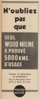 Talons Et Semelles WOOD-MILNE - Pubblicità D'epoca - 1936 Old Advertising - Publicités