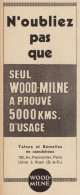 Talons Et Semelles WOOD-MILNE - Pubblicità D'epoca - 1936 Old Advertising - Advertising