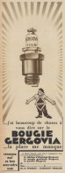 La Bougie GERGOVIA Type M - Pubblicità D'epoca - 1936 Old Advertising - Publicités