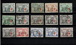 1934 394/400° + ° ( Lot  15 Timbres ) : Chevalier /Ridder - Used Stamps
