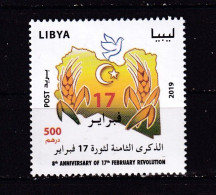 LIBYA-2019-8th ANNIVERSARY OF REVOLUTION-MNH. - Nuevos