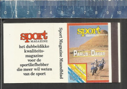 PARIS DAKAR 1989-  - SPORT MAGAZINE   - MATCHBOX SKILLET BELGIUM - Scatole Di Fiammiferi - Etichette