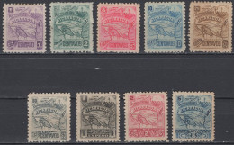 Nicaragua - Definitives - Set Of 9 - Map Of Nicaragua - Mi 89X~97X - 1897 - Nicaragua