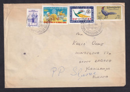 BURMA - Envelope Sent From Burma To Zagreb, Nice Franking / 2 Scans - Birmanie (...-1947)