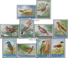 San Marino 635-644 (kompl.Ausg.) Postfrisch 1960 Vögel - Unused Stamps