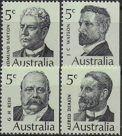 1969 Australia Famous Australians 2nd Series 4v. MNH Michel N. 424/27 - Andere & Zonder Classificatie