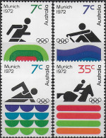 1972 Australia Olympic Games 4v. MNH Michel N. 499/502 - Andere & Zonder Classificatie