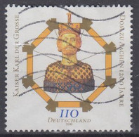 Deutschland Mi.Nr.2088 - 1200 Jahre Aachener Dom - Kaiser Karl Der Große - Used Stamps