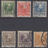 Denmark - Definitives - Set Of 6 - King Christian IX - Mi 47~52 - 1904/06 - Used Stamps