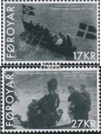 Dänemark - Färöer 1019-1020 (kompl.Ausg.) Postfrisch 2021 König Christian X - Faroe Islands