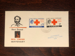 GAMBIA FDC COVER 1963 YEAR RED CROSS HEALTH MEDICINE STAMPS - Gambie (...-1964)