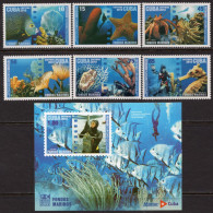 CUBA 2010 - Marine Fauna - Fish - Crab - MNH Set + Souvenir Sheet - Ongebruikt