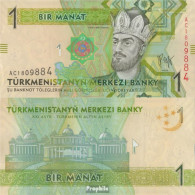 Turkmenistan Pick-Nr: 22 Bankfrisch 2009 1 Manat - Turkmenistan