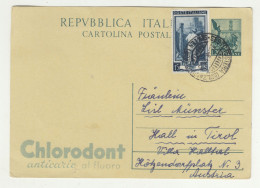 Chlorodont Postal Stationery Postcard Posted 1958? B240503 - Entero Postal