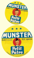 2 ETIQU. MUNSTER PETIT PATRE 88 G - Kaas