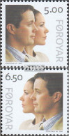 Dänemark - Färöer 495-496 (kompl.Ausg.) Postfrisch 2004 Hochzeit Frederik Und Mary - Faeroër