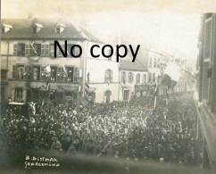 PHOTO FRANCAISE - ENTREE DES TROUPES FRANCAISES A SARREGUEMINES MOSELLE 1918 - GUERRE 1914 1918 - Guerre, Militaire