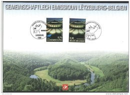 Herdenkingskaart - Carte-souvenir Luxenburg  3676 HK (cob ) Cote  : 9.00 Euro - Souvenir Cards - Joint Issues [HK]