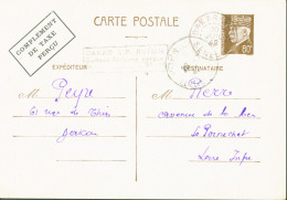 Entier Pétain 80c Complément De Taxe Perçu Cachet Dakar RP Avion Surtaxe Aérienne Perçue 3,5 - Standard Postcards & Stamped On Demand (before 1995)