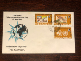 GAMBIA FDC COVER 1981 YEAR SCHWEITZER DISABLED PEOPLE HEALTH MEDICINE STAMPS - Gambie (1965-...)