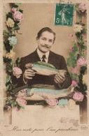 1er  Avril, Il En Reste Pour L'an Prochain  Moustachu Avec Poisson édition Circé N° 4510 - April Fool's Day