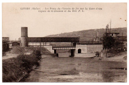 Les Ponts Du Chemin De Fer Sur La Gare D'eau. Ligne De Saint-Etienne Et Du Teil - Givors