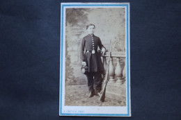 CDV   Second Empire Bataillon Scolaire ?  Enfant Uniforme Fusil  Par Paul Coutem Vichy - Guerra, Militares