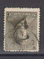COB 170 Oblitération Centrale MONS 2 - 1919-1920 Behelmter König