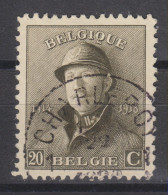 COB 170 Oblitération Centrale CHARLEROY 1 - 1919-1920 Albert Met Helm