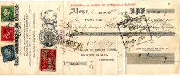 TP 430-433+TP Perforé CA  + TP Fiscal S/ Ordre De 9660,30 Rédigé à Alost 20/4/138 Pour Encaissement à Harlebeke - 1934-51